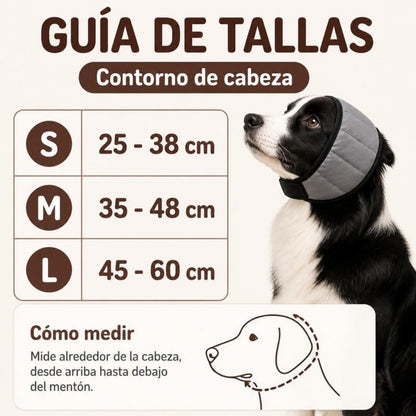 Guía de tallas S, M y L según contorno de cabeza